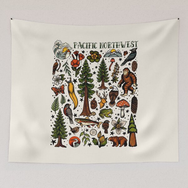 Item preview, Pacific Northwest Traditional Tattoo Flash designed and sold by CattGDesigns.