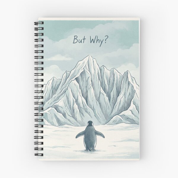 Item preview, Penguin "But Why?"  designed and sold by Nice Vibes Prints.
