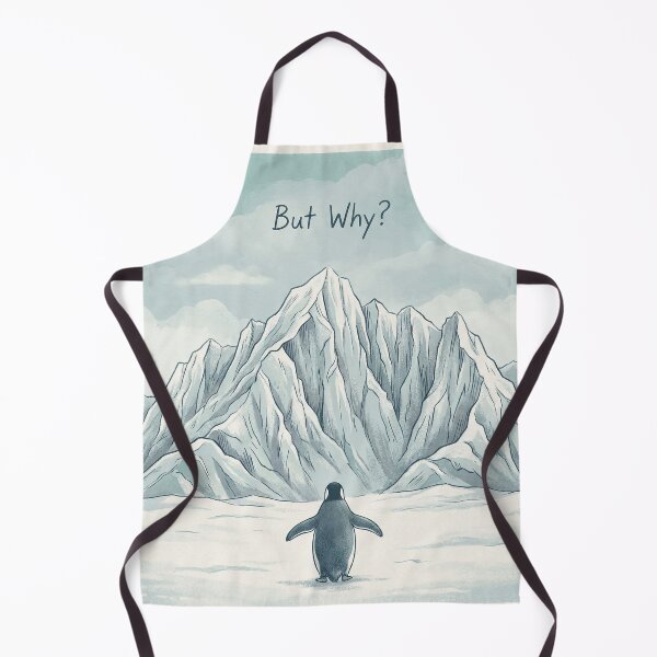 Item preview, Penguin "But Why?" designed and sold by Nice Vibes Prints.