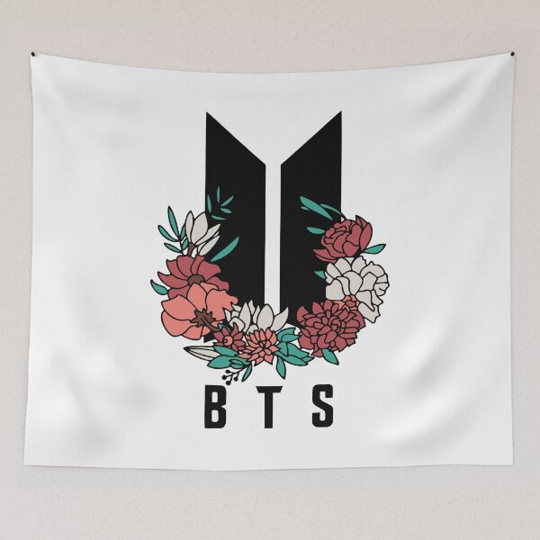 Item preview, BTS Floral Logo Aesthetic - Bangtan Sonyeondan Flower Art designed and sold by Polarisofficial.