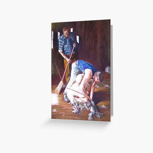 'Men at Work' Greeting Card
