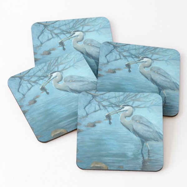 Item preview, The Patient Hunter - Great Blue Heron Painting designed and sold by Carlos Taylor.