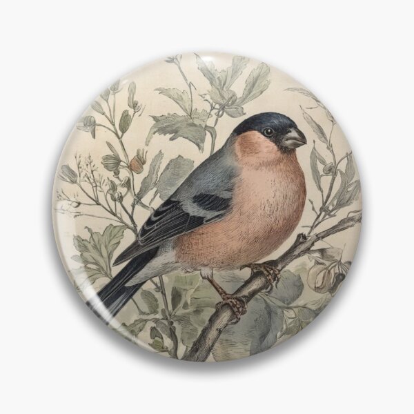 Item preview, Vintage Bullfinch Bird Illustration – Natural History Art designed and sold by The Vintage Wild.