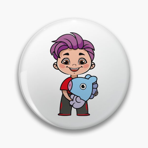 Item preview, Chibi Boy with Mang Plushie - BTS J-Hope Inspired Character Art designed and sold by Polarisofficial.