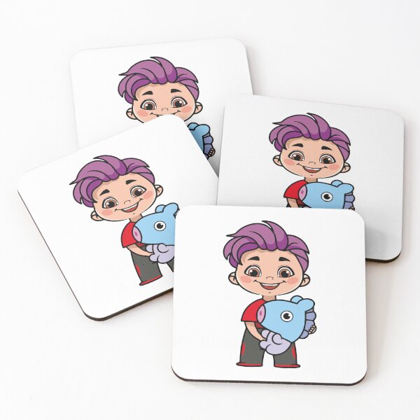 Item preview, Chibi Boy with Mang Plushie - BTS J-Hope Inspired Character Art designed and sold by Polarisofficial.