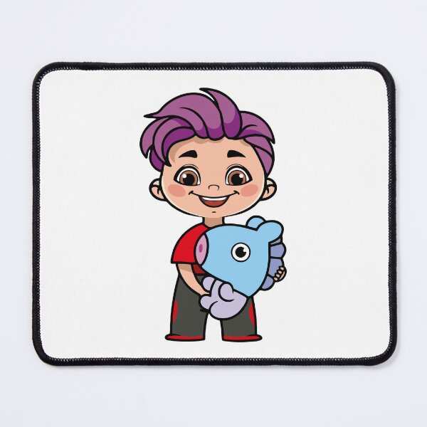 Item preview, Chibi Boy with Mang Plushie - BTS J-Hope Inspired Character Art designed and sold by Polarisofficial.