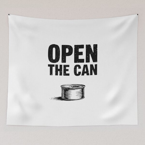 Item preview, Open The Can – Minimalist Funny Cat Lover Quote Design designed and sold by FeelFreeStore.