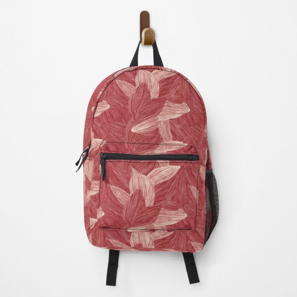 Item preview, Red Organic Linework Abstract Leaf Pattern designed and sold by Prismatect.