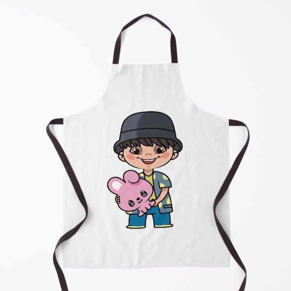 Item preview, Chibi Boy with Cooky Plushie - BTS Jungkook Inspired Character Design designed and sold by Polarisofficial.