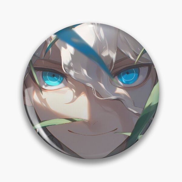Item preview, Nagito Komaeda Danganronpa Leaves Sunlight Blue Eyes designed and sold by mildaclairmo.