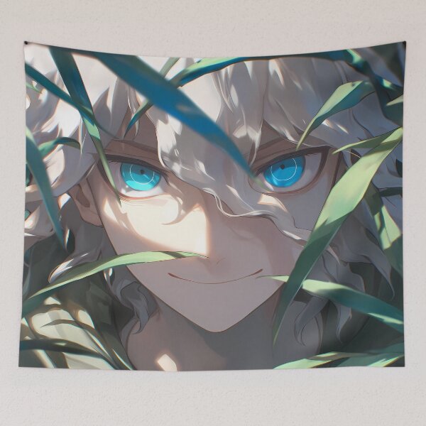 Item preview, Nagito Komaeda Danganronpa Leaves Sunlight Blue Eyes designed and sold by mildaclairmo.
