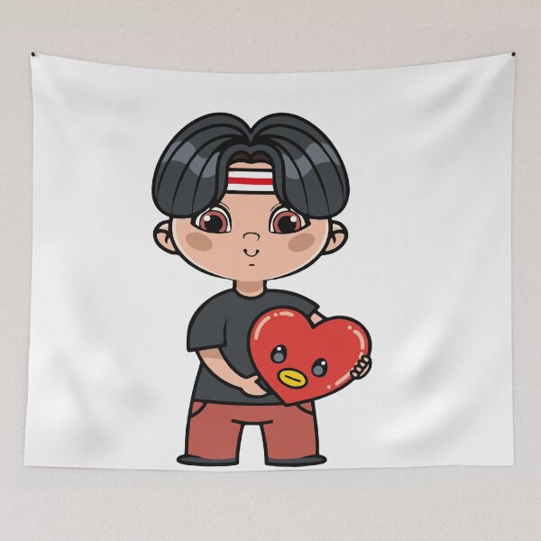 Item preview, Chibi Boy with Chimmy Plushie - BTS Jimin Inspired Character Design designed and sold by Polarisofficial.