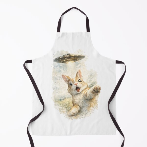 Item preview, Funny Surprised Bunny Selfie With UFO Watercolor designed and sold by DigitalMomy.