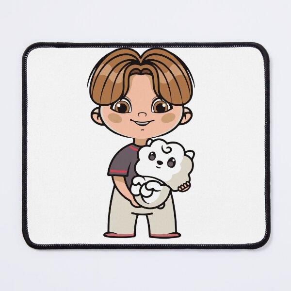 Item preview, Chibi Boy with Tata Plushie - BTS V Taehyung Inspired Design designed and sold by Polarisofficial.