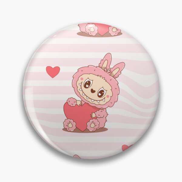 Item preview, Labubu Doll Holding Heart Valentine Design designed and sold by DRIPWRK.