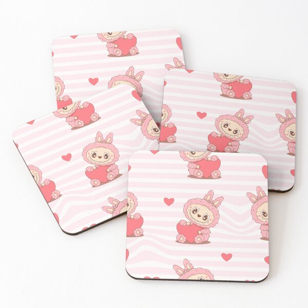 Item preview, Labubu Doll Holding Heart Valentine Design designed and sold by DRIPWRK.