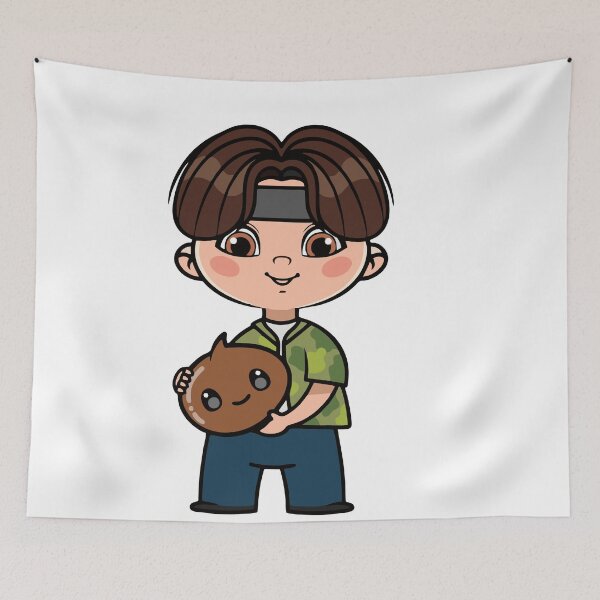 Item preview, Chibi Boy with Shooky Plushie - BTS Suga Yoongi Inspired Design designed and sold by Polarisofficial.