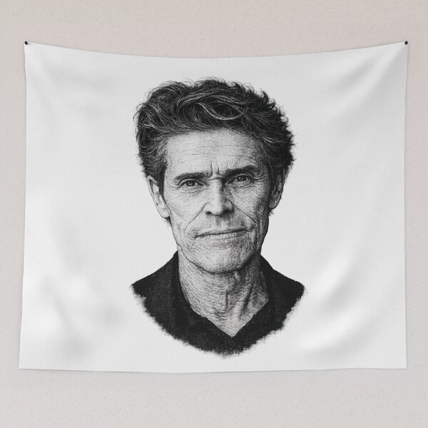 Item preview, Dark Halftone Portrait Art T-Shirt – Vintage Grit Black & White Graphic designed and sold by OreoStudio.