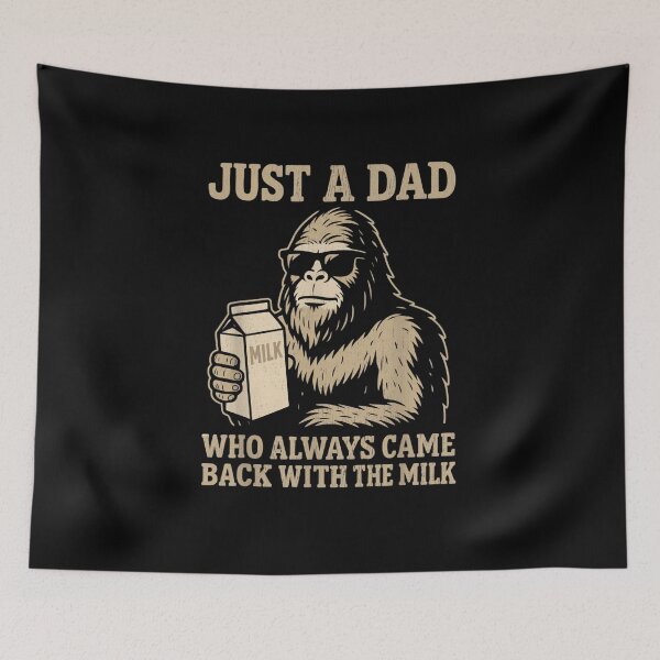 Item preview, Just A Dad Who Always Came Back With The Milk Bigfoot fathers day designed and sold by salmzouriart.