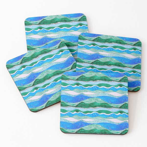 Item preview, Hills to the River Abstract Pattern designed and sold by DogwoodDesign.
