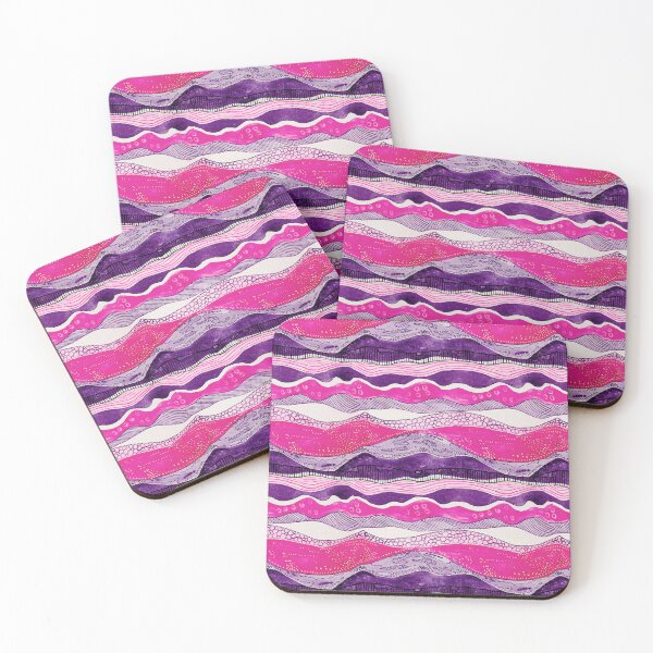 Item preview, Hills to the River Pink Abstract Pattern designed and sold by DogwoodDesign.