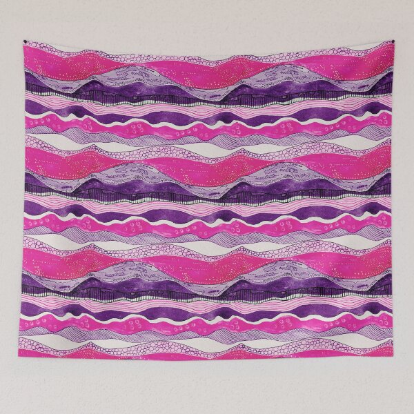 Item preview, Hills to the River Pink Abstract Pattern designed and sold by DogwoodDesign.