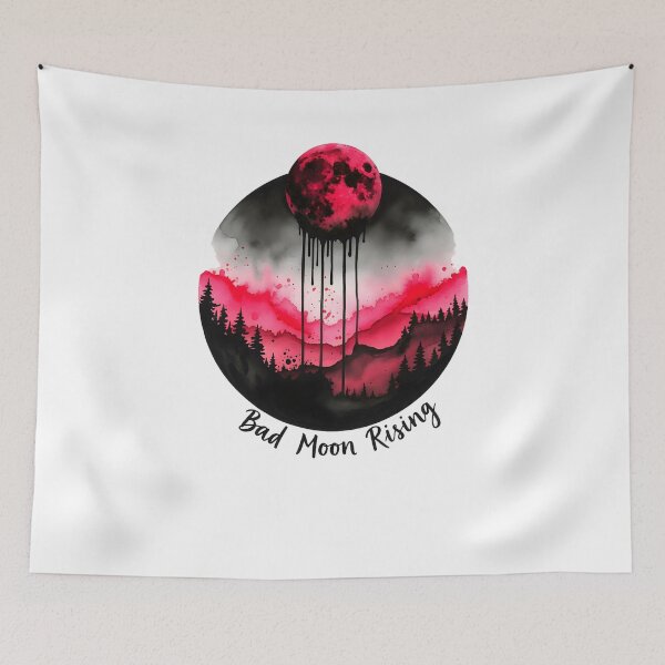 Item preview, Bad Moon Rising – Dark Folk Rock Ink Art designed and sold by blacksealstudio.