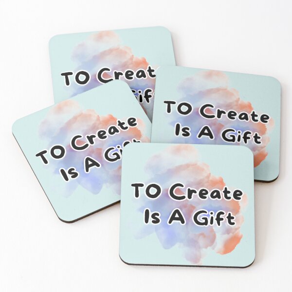 Item preview, To Create Is A Gift Text Art Motivational Stickers Prints Posters Wall Art Magnet Home Coffee Cup Decoration TShirt Stationary Notebook Magnet Hat Kitchen Work School Office Redbubble Shop designed and sold by Saritas Boutique Shop.