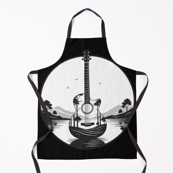Item preview, Guitar Reflection – Vintage Landscape Logo designed and sold by Pollock.