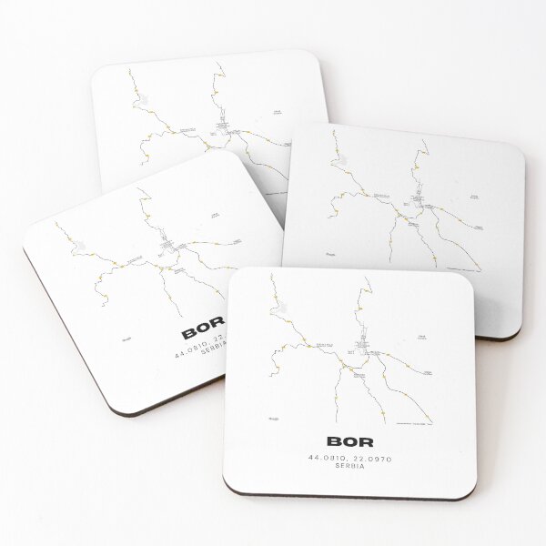 Item preview, Bor Serbia Map Print | Minimalist City Road Map Wall Art designed and sold by RM-Journey.