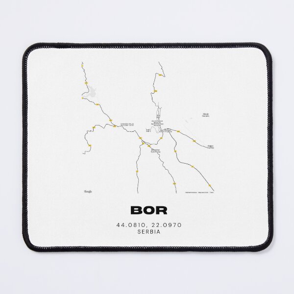 Item preview, Bor Serbia Map Print | Minimalist City Road Map Wall Art designed and sold by RM-Journey.