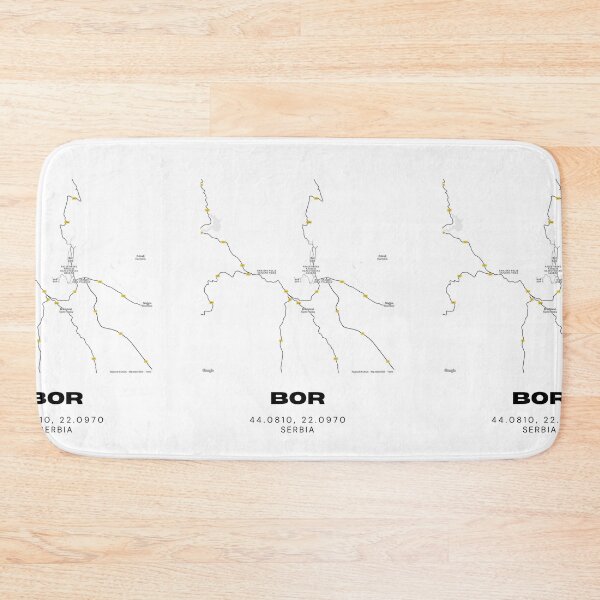 Item preview, Bor Serbia Map Print | Minimalist City Road Map Wall Art designed and sold by RM-Journey.