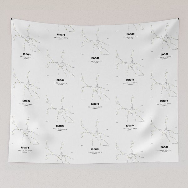 Item preview, Bor Serbia Map Print | Minimalist City Road Map Wall Art designed and sold by RM-Journey.