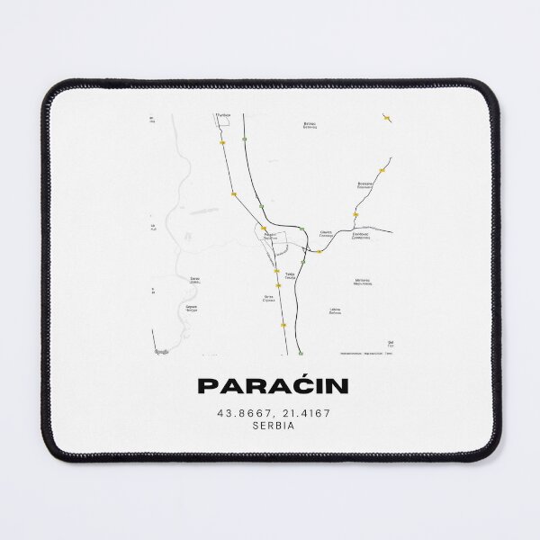 Item preview, Paraćin Serbia Map Print | Minimalist City Road Map Wall Art designed and sold by RM-Journey.