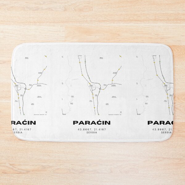 Item preview, Paraćin Serbia Map Print | Minimalist City Road Map Wall Art designed and sold by RM-Journey.