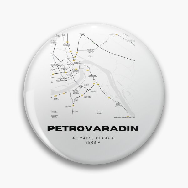 Item preview, Petrovaradin Serbia Map Print | Minimalist City Road Map Wall Art designed and sold by RM-Journey.