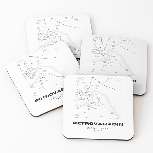 Item preview, Petrovaradin Serbia Map Print | Minimalist City Road Map Wall Art designed and sold by RM-Journey.