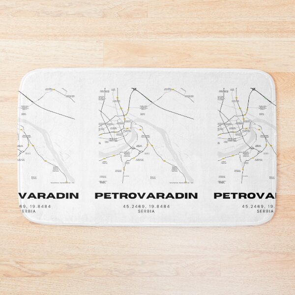 Item preview, Petrovaradin Serbia Map Print | Minimalist City Road Map Wall Art designed and sold by RM-Journey.