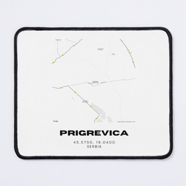 Item preview, Prigrevica Serbia Map Print | Minimalist City Road Map Wall Art designed and sold by RM-Journey.