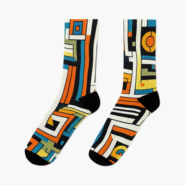 Item preview, Mid-Century Modern Bauhaus-Style Geometric Colorful Pattern designed and sold by DEC02.