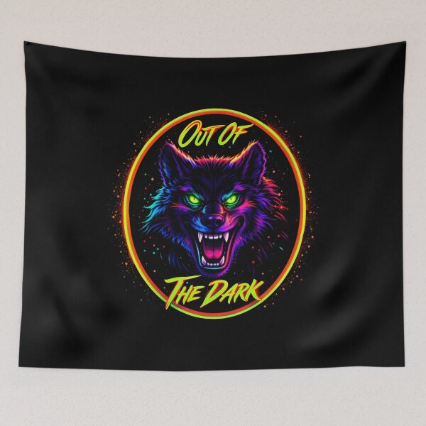 Item preview, Out of the Dark Neon Wolf Horror Design designed and sold by MACodDesigns.
