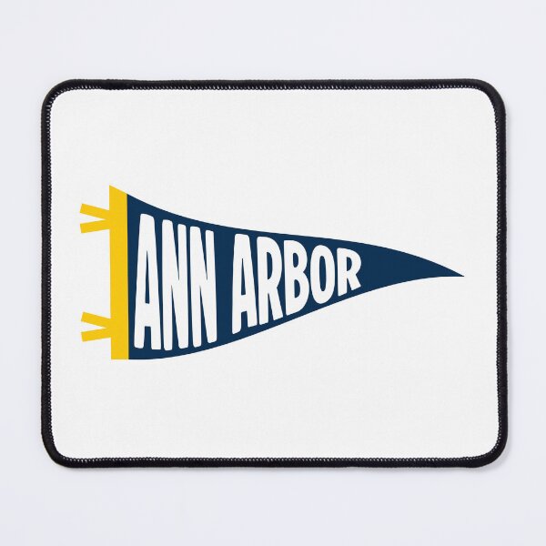 Item preview, Ann Arbor Michigan Vintage Pennant - Maize and Blue Retro Art designed and sold by Sparkledust Creations.