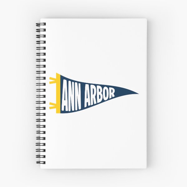 Item preview, Ann Arbor Michigan Vintage Pennant - Maize and Blue Retro Art designed and sold by Sparkledust Creations.