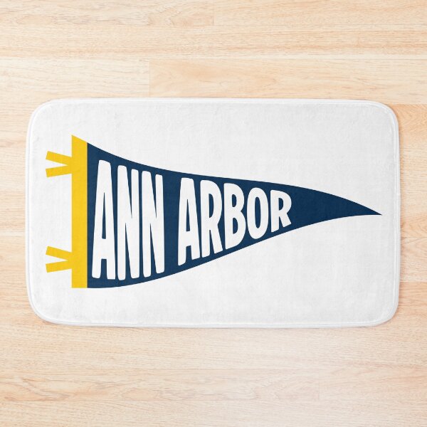 Item preview, Ann Arbor Michigan Vintage Pennant - Maize and Blue Retro Art designed and sold by Sparkledust Creations.