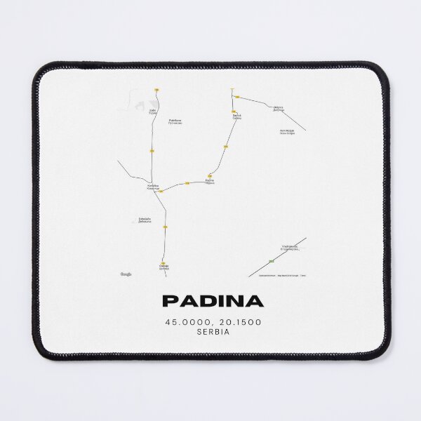 Item preview, Padina Serbia Map Print | Minimalist City Road Map Wall Art designed and sold by RM-Journey.