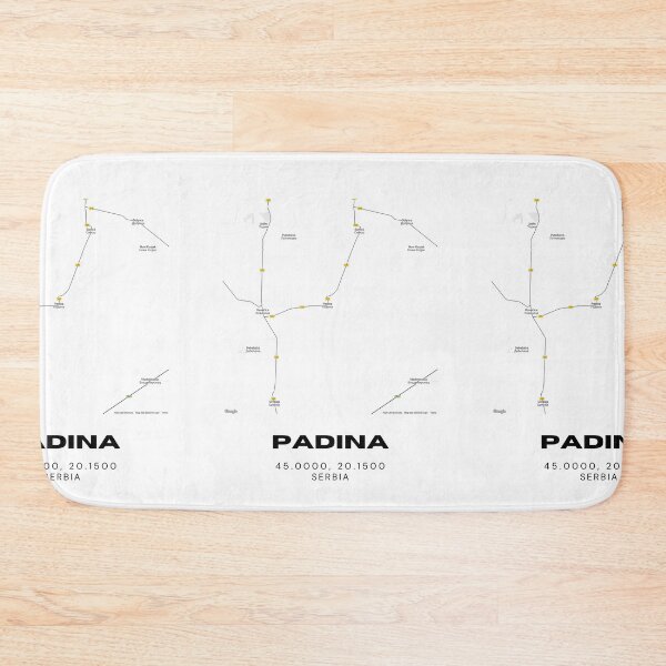 Item preview, Padina Serbia Map Print | Minimalist City Road Map Wall Art designed and sold by RM-Journey.