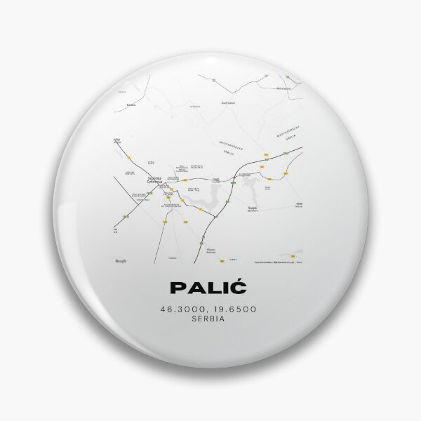 Item preview, Palić Serbia Map Print | Minimalist City Road Map Wall Art designed and sold by RM-Journey.