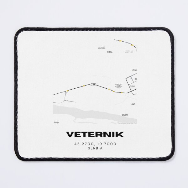 Item preview, Veternik Serbia Map Print | Minimalist City Road Map Wall Art designed and sold by RM-Journey.
