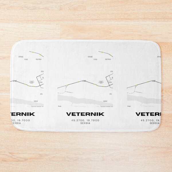 Item preview, Veternik Serbia Map Print | Minimalist City Road Map Wall Art designed and sold by RM-Journey.