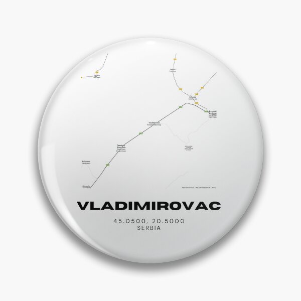 Item preview, Vladimirovac Serbia Map Print | Minimalist City Road Map Wall Art designed and sold by RM-Journey.